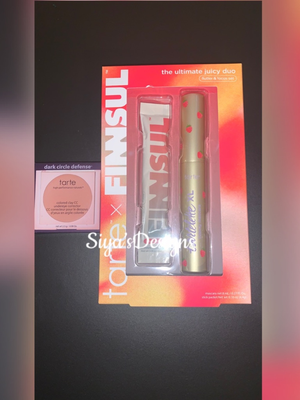 tarte FINN SUL the ultimate juicy duo - Gold & Pink Packaging